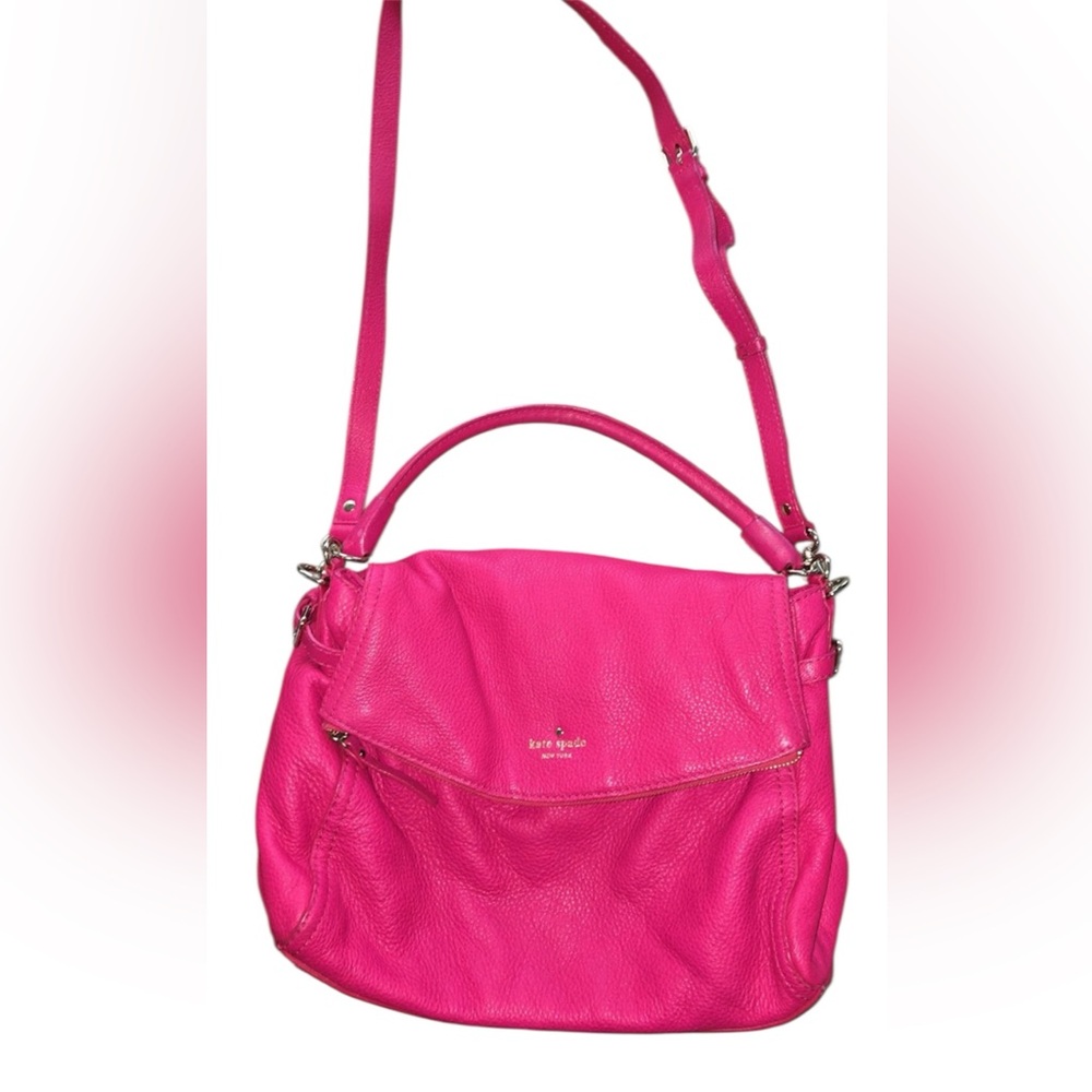Rare Kate Spade Cobble Hill Minka handbag in a vibrant hot pink/fuchsia color - Picture 3 of 6